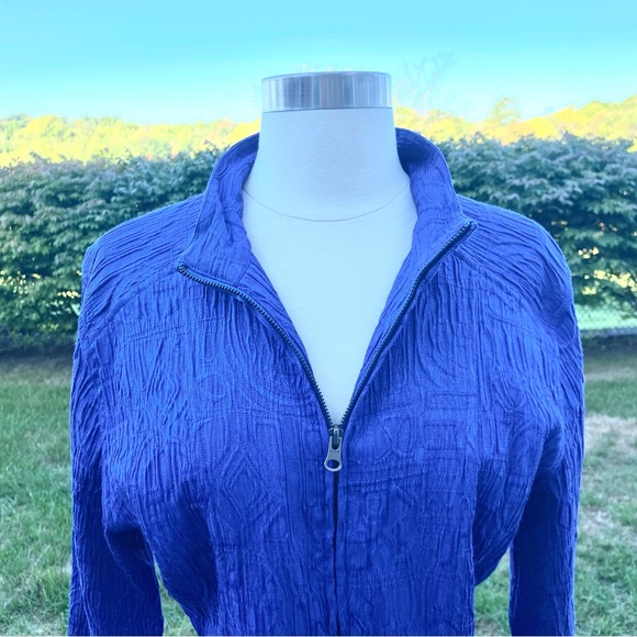 Chico’s Long Sleeve Full Zip Up Lightweight Blue Jacket Size 3 - Picture 7 of 16